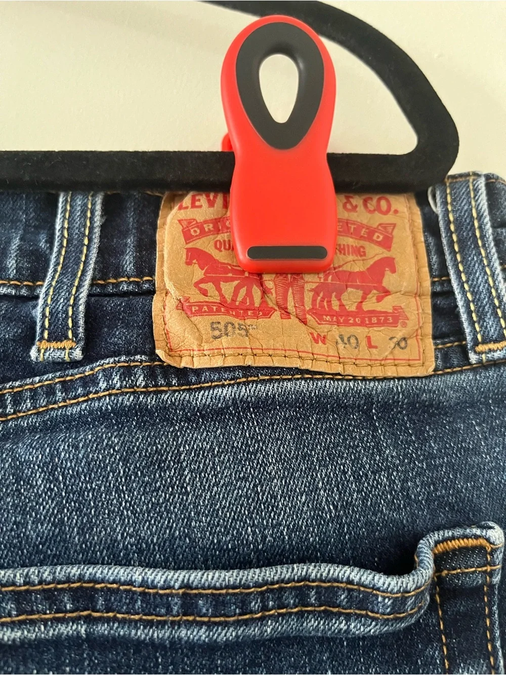 Levi's 505 Men's Jeans 40 X 30 Blue Medium Wash Straight Leg Western Casual